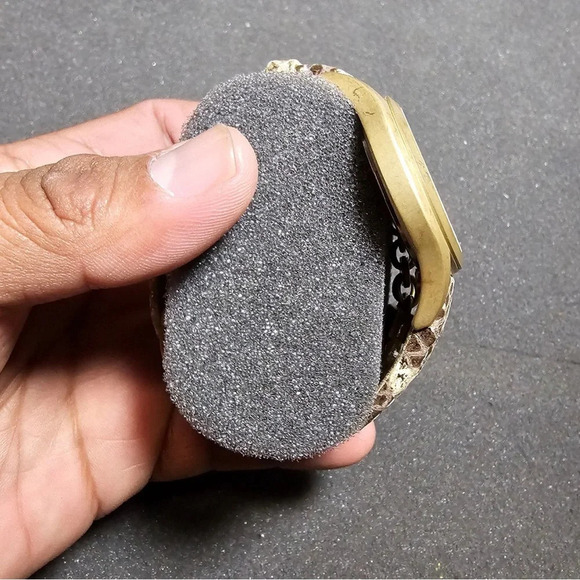 Nicole Miller Whitney Python-Embossed Leather Double-Wrap Strap 16" Quartz Watch - Picture 4 of 9